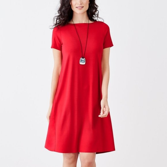 J. Jill Dresses & Skirts - J.Jill Wearever Collection Red Shift Dress